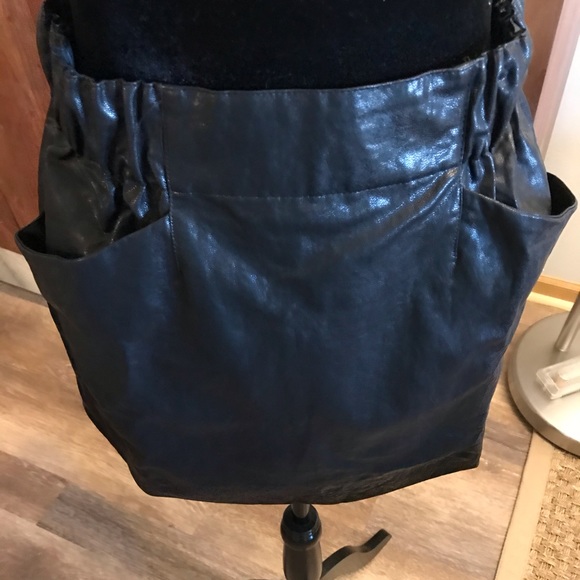 Zara Faux Leather Mini Skirt with Pockets - Picture 8 of 8